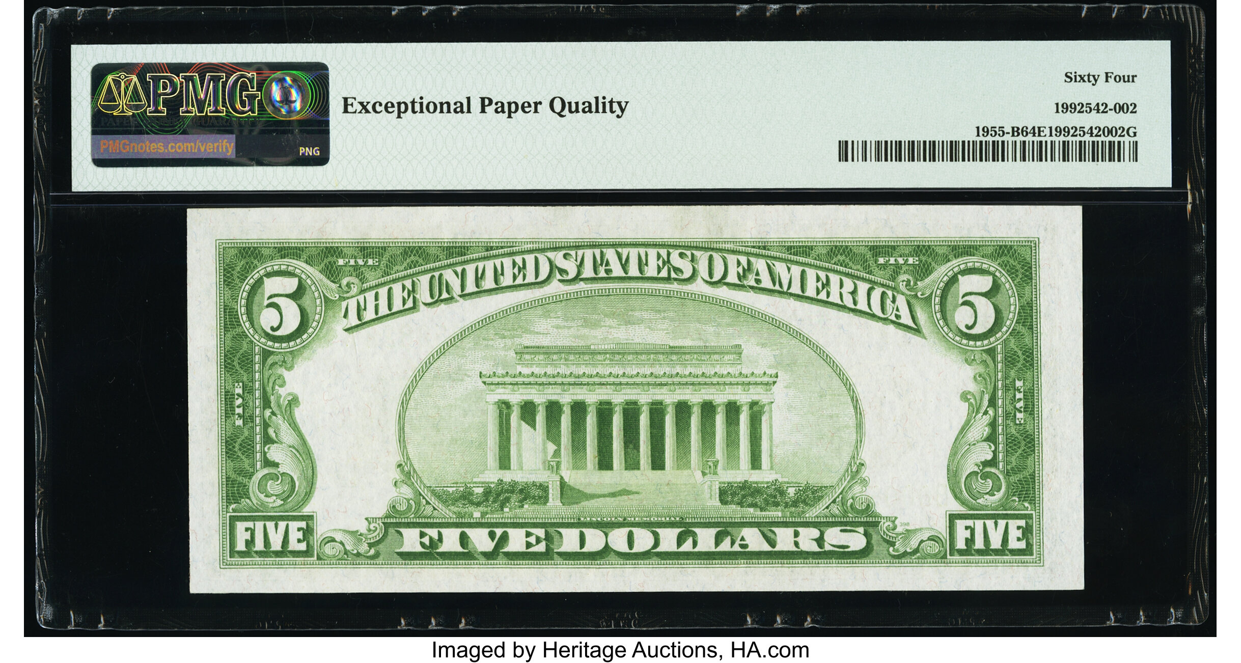 image for: Fr. 1955-B $5 1934 Federal Reserve Note. PMG Choice Uncirculated 64 EPQ....