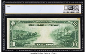image for: Fr. 928 $10 1914 Federal Reserve Note PCGS Banknote Choice VF 35....