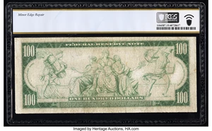 image for: Fr. 1124 $100 1914 Federal Reserve Note PCGS Banknote Choice Fine 15 Details....