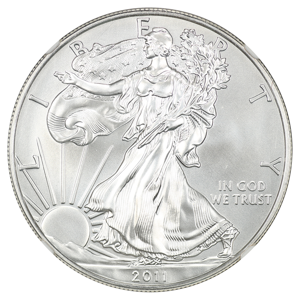 image for: 2011-W Silver Eagle $1 NGC MS70 (25th Anniversary)