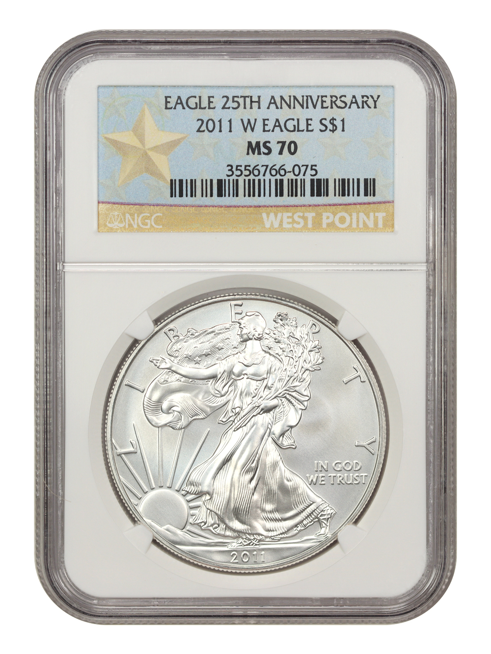 image for: 2011-W Silver Eagle $1 NGC MS70 (25th Anniversary)