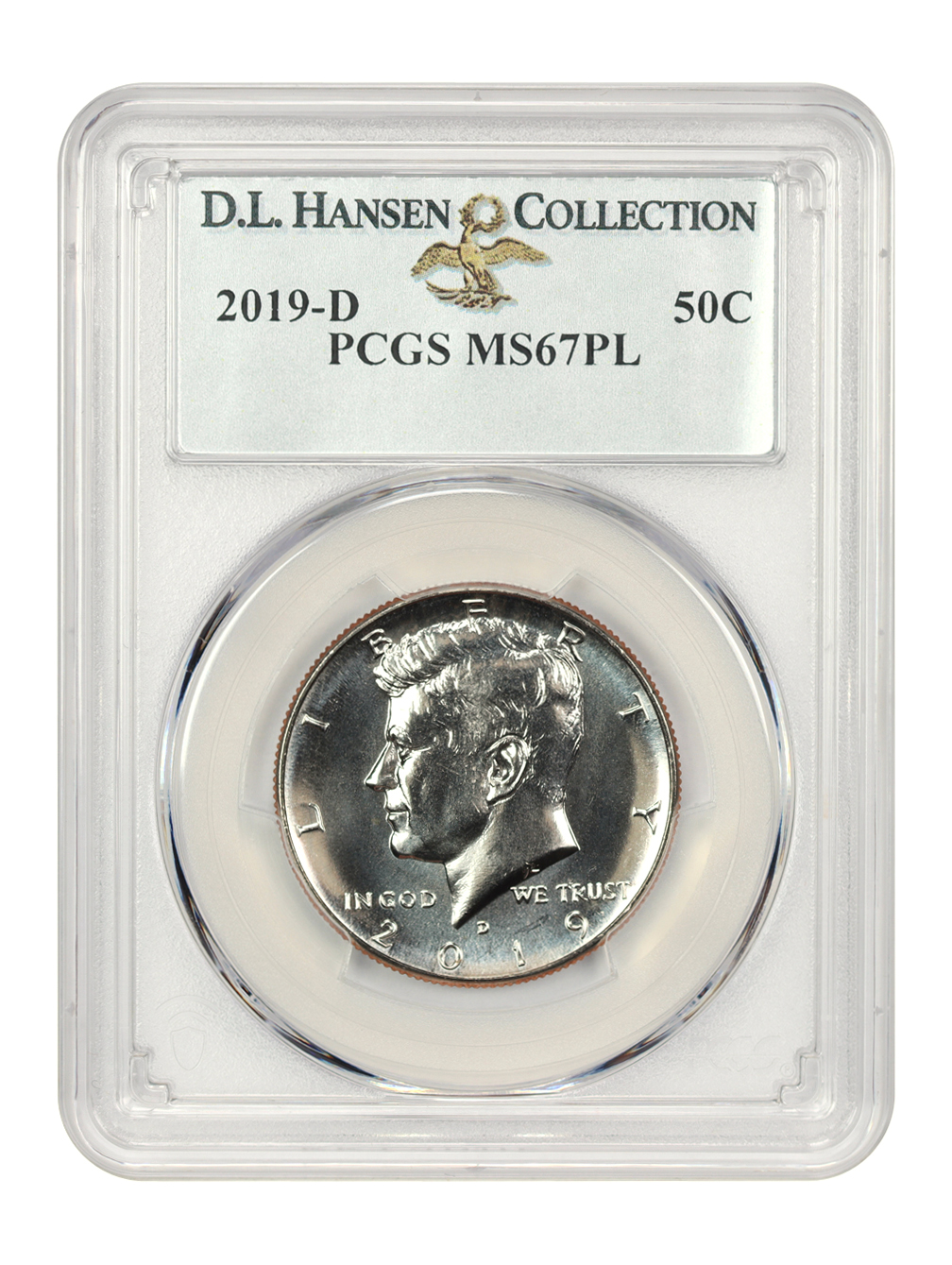 image for: 2019-D 50c PCGS MS67 PL ex: D.L. Hansen