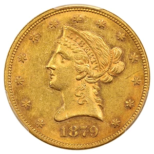 image for: 1879-O $10 PCGS AU58 ex: D.L. Hansen