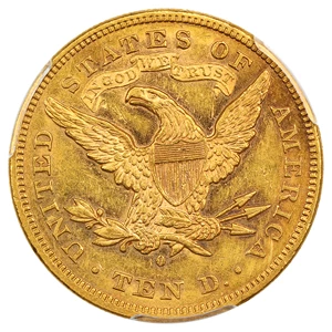 image for: 1879-O $10 PCGS AU58 ex: D.L. Hansen