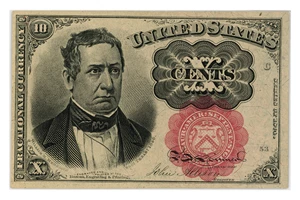 image for: FR. 1266 5th Issue Fractional Currency 10c PMG Choice UNC 64 EPQ (William Meredith Short Thick Key)