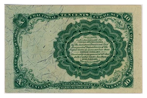 image for: FR. 1266 5th Issue Fractional Currency 10c PMG Choice UNC 64 EPQ (William Meredith Short Thick Key)