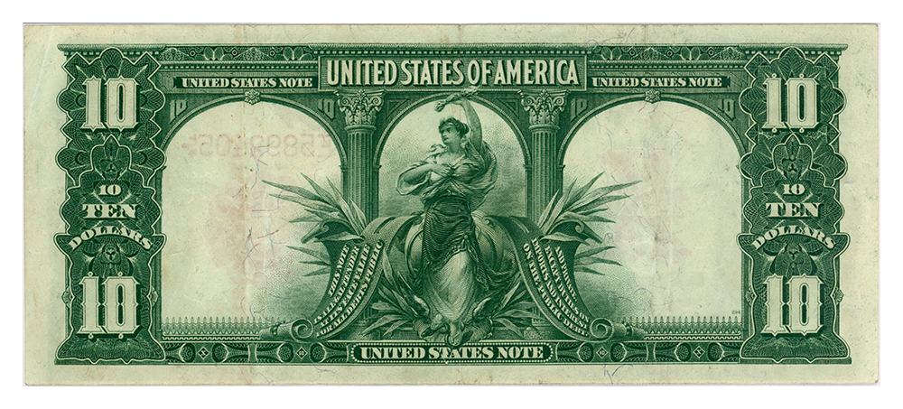 image for: FR. 119 1901 $10 Legal Tender PMG Choice Very Fine 35 EPQ