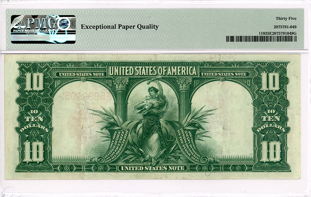 image for: FR. 119 1901 $10 Legal Tender PMG Choice Very Fine 35 EPQ