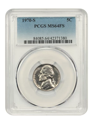 image for: 1970-S 5c PCGS MS64 FS