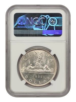 image for: Canada: 1935 $1 NGC UNC Details (Cleaned)