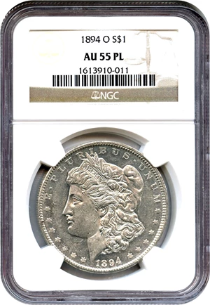 image for: 1894-O $1 NGC AU55 PL