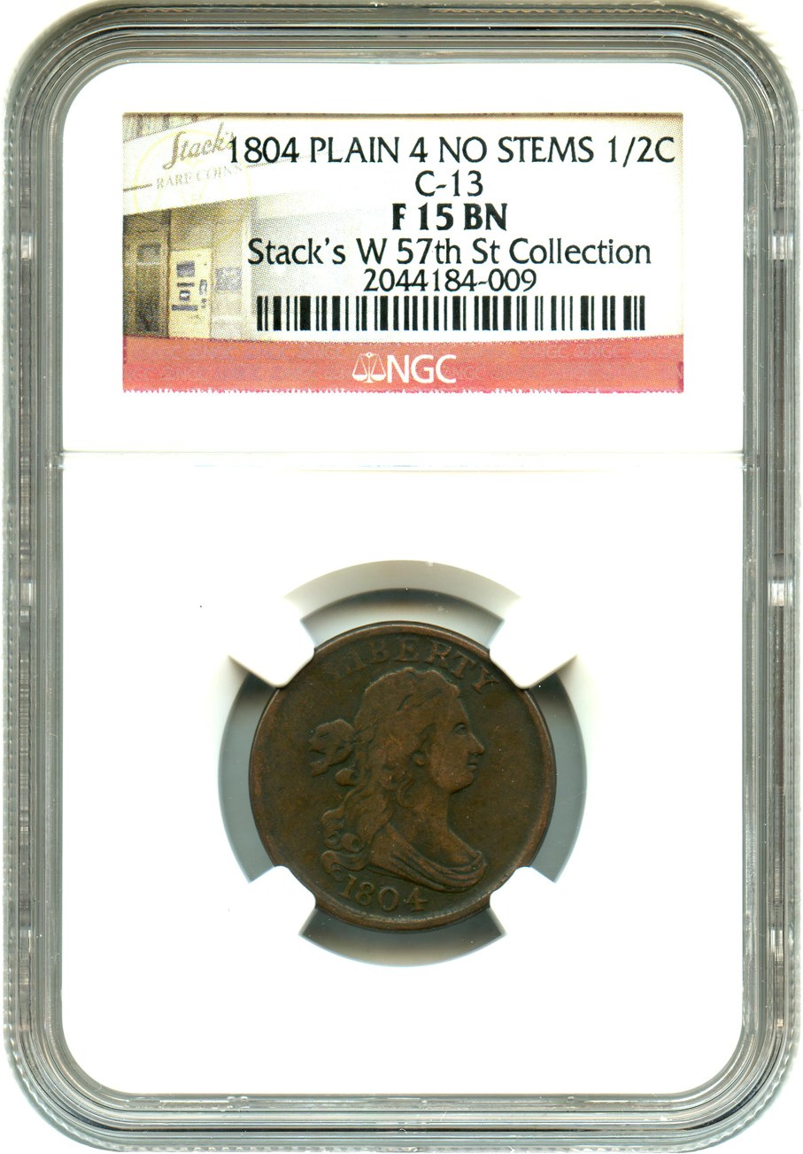 1804 1/2c Plain 4, Stems MS BN AG3 BN thumbnail 19