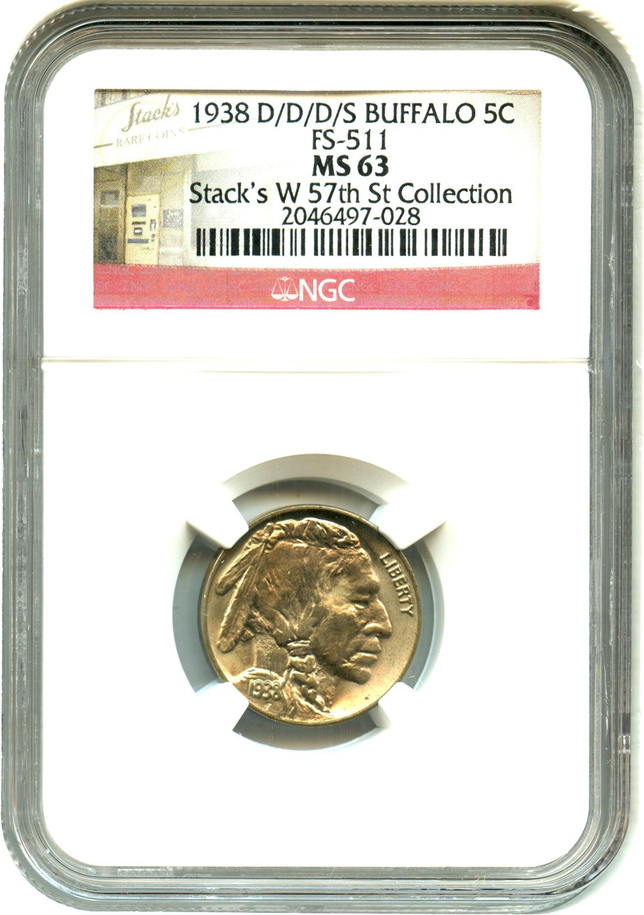 1938-D/D 5c Buffalo VG10 CAC thumbnail 11