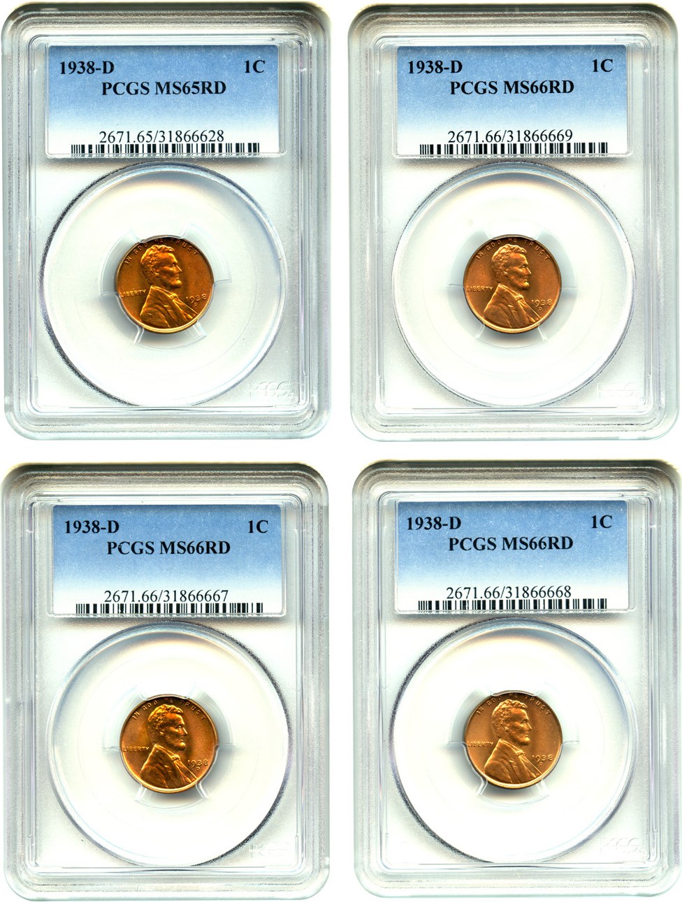 1938-D 1c MS RD MS63 RD CAC thumbnail 13