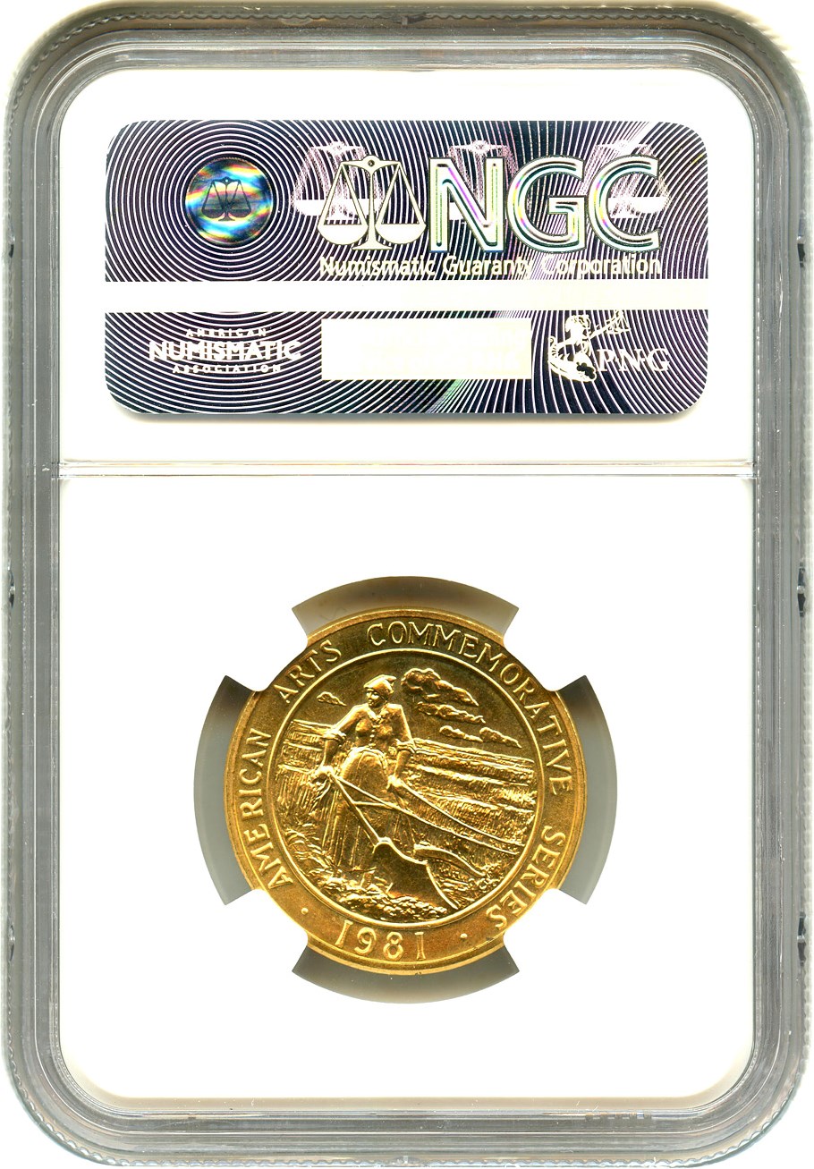 image for: 1981 Medal Willa Cather 1/2 oz NGC MS62 (Gold) - No Reserve!