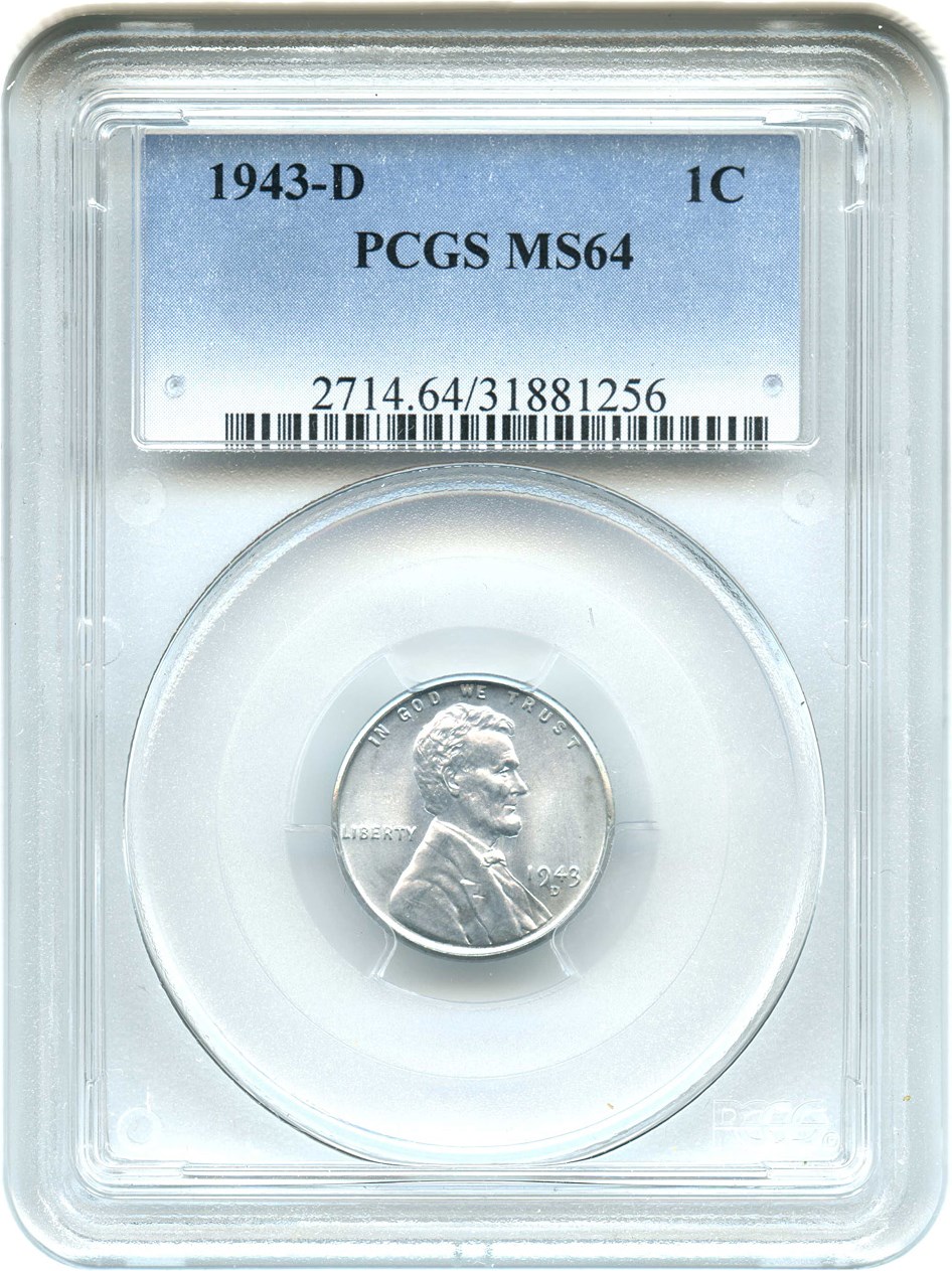 1943-D 1c Steel AG3 CAC thumbnail 21