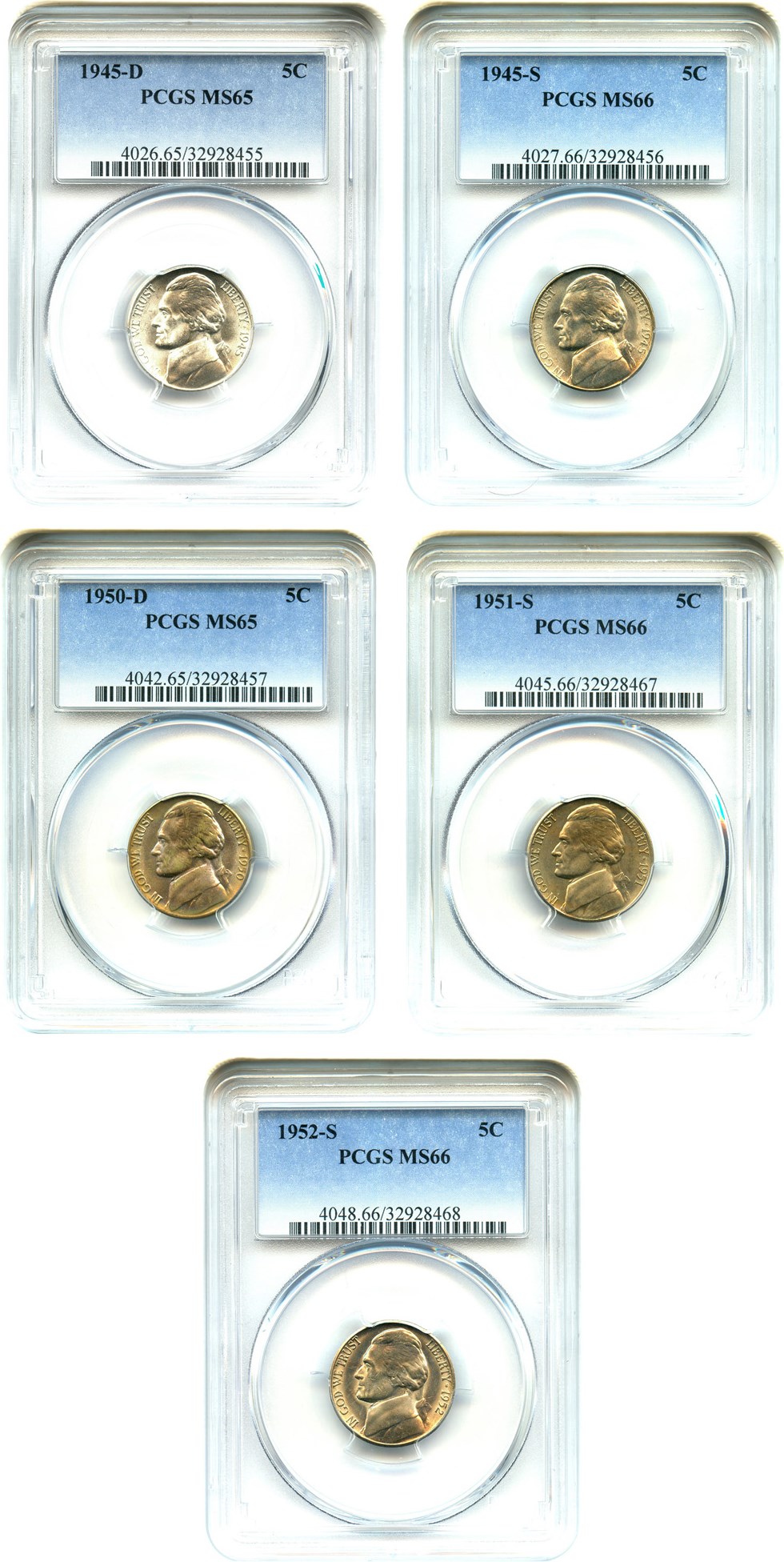 1945-D 5c Silver MS65 CAC thumbnail 15