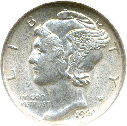 1920 10c NGC MS61 FB
