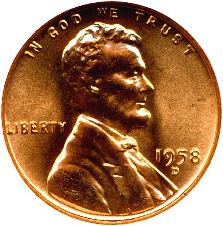 1958-D 1c NGC MS65 RD