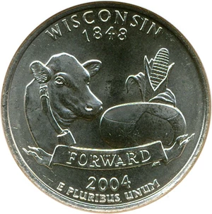 image for: 2004-D Wisconsin 25c NGC MS66