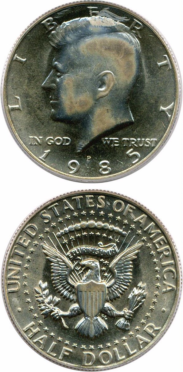 image for: 1985-P 50c PCGS MS66