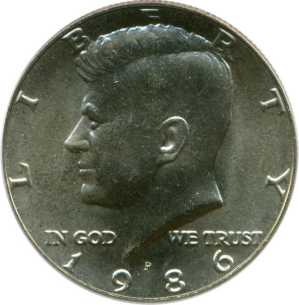 image for: 1986-P 50c PCGS MS66