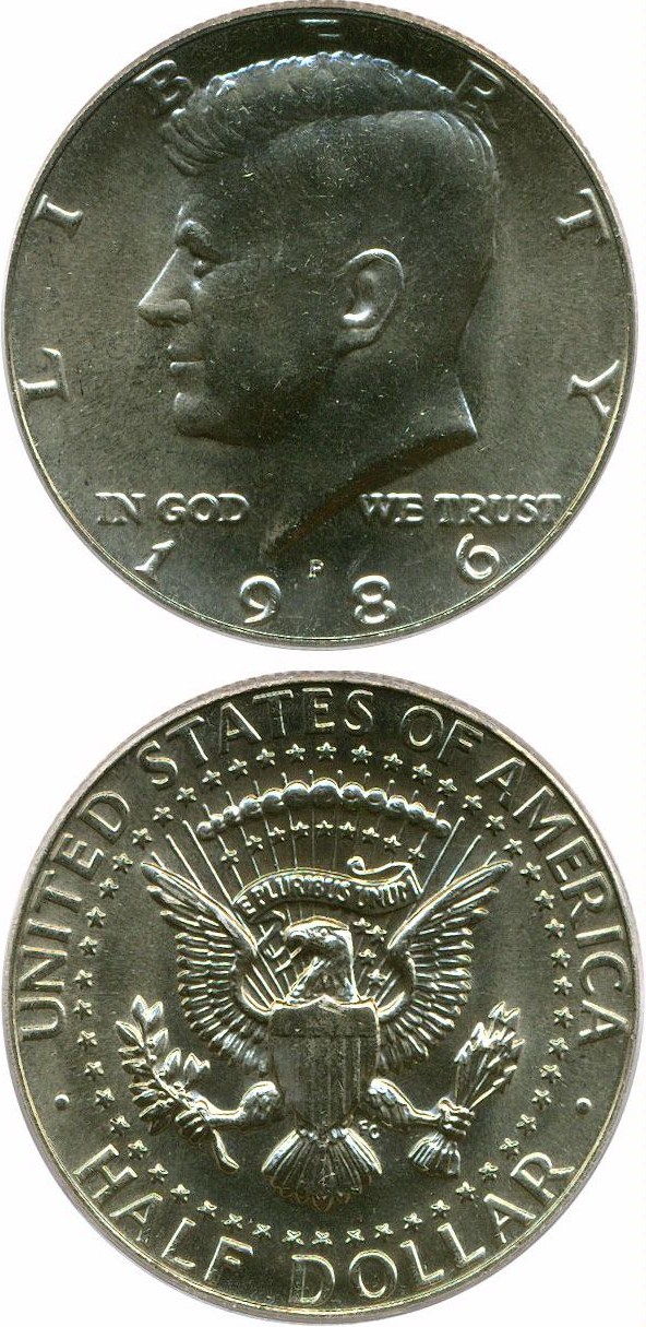 image for: 1986-P 50c PCGS MS66