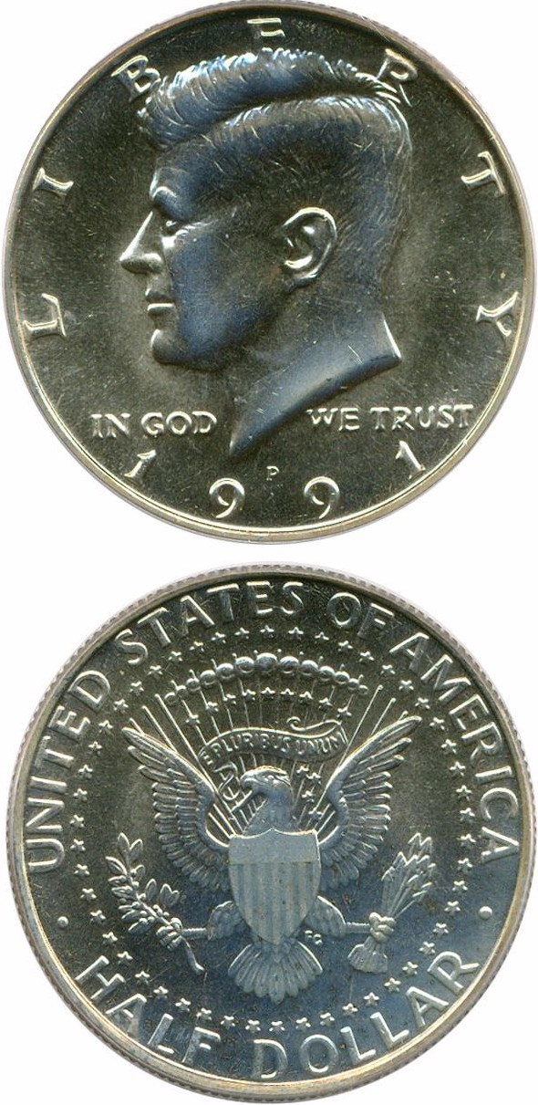 image for: 1991-P 50c PCGS MS66