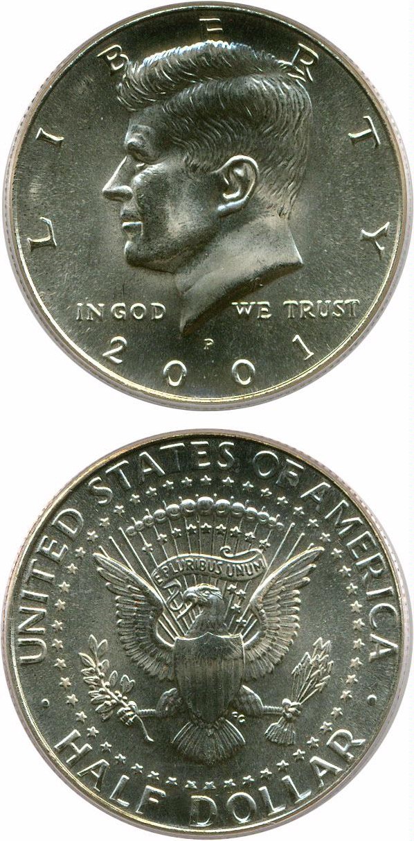 image for: 2001-P 50c PCGS MS67