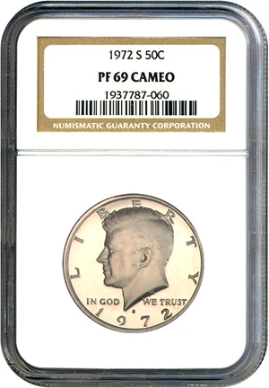 image for: 1972-S 50c NGC Proof 69 Cameo