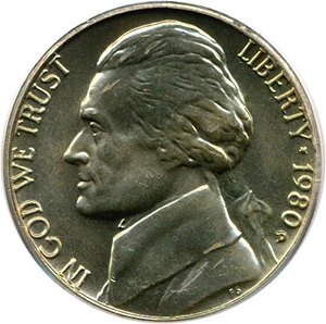 image for: 1980-D 5c PCGS MS65 FS