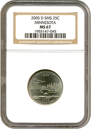 image for: 2005-D 25c Minnesota - Satin Finish NGC MS67