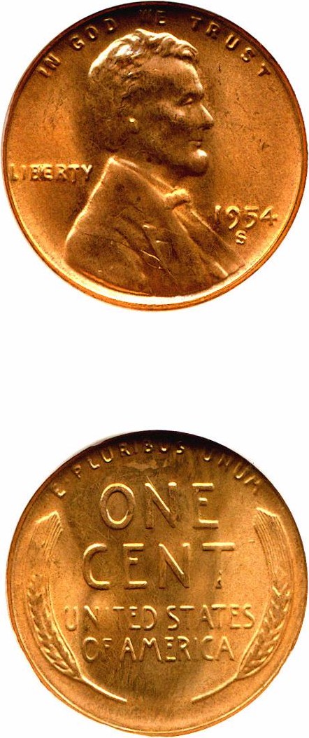 1954-S 1c MS RD MS63 RD thumbnail 16