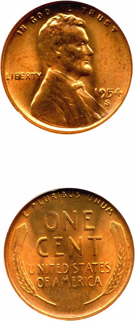 1954-S 1c MS RD MS63 RD thumbnail 12