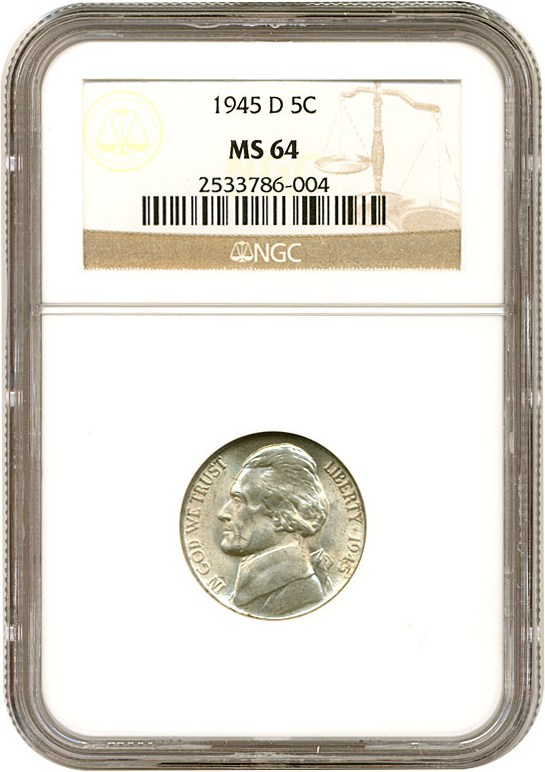 1945-D 5c Silver F15 thumbnail 18