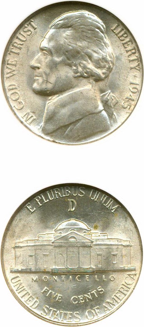 1945-D 5c Silver F15 thumbnail 19