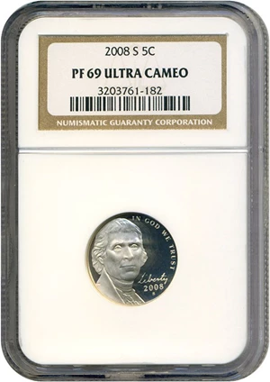 image for: 2008-S 5c NGC Proof 69 UCameo
