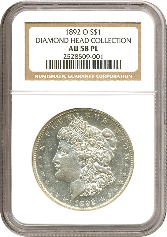 image for: 1892-O $1  NGC AU58 PL ex. Diamond Head Collection