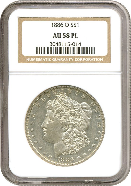 image for: 1886-O $1  NGC AU58 PL