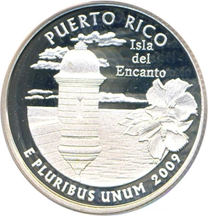 image for: 2009-S Puerto Rico (Silver) 25c PCGS Proof 69 DCameo