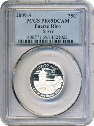image for: 2009-S Puerto Rico (Silver) 25c PCGS Proof 69 DCameo