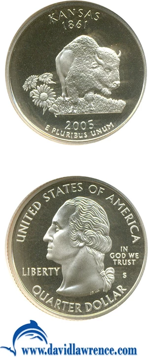 image for: 2005-S 25c Kansas NGC Proof 69 UCameo