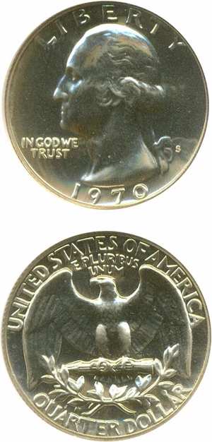 image for: 1970-S 25c NGC Proof 67