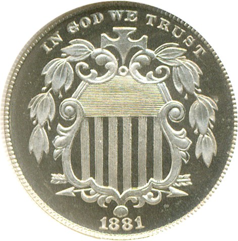 image for: 1881 5c  NGC Proof 66 Ultra Cameo