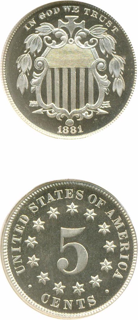 image for: 1881 5c  NGC Proof 66 Ultra Cameo