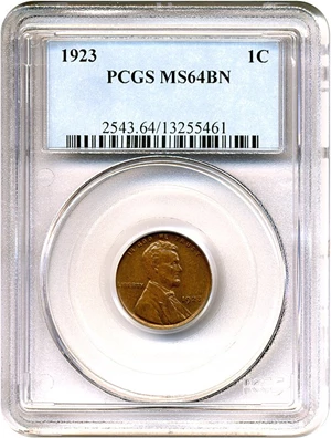 image for: 1923 1c PCGS MS64 BN
