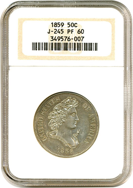 image for: 1859 P50C J-245 NGC Proof 60 