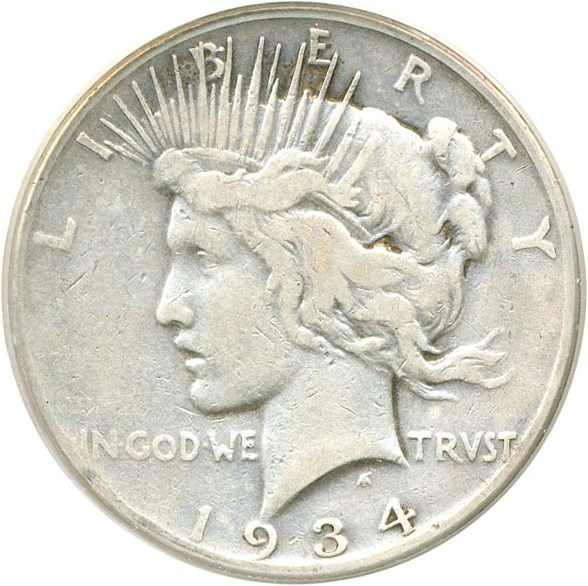 1934-S $1 PCGS VG08