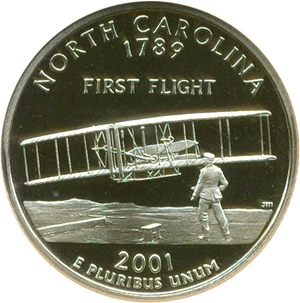 image for: 2001-S 25c North Carolina NGC Proof 70 UCameo
