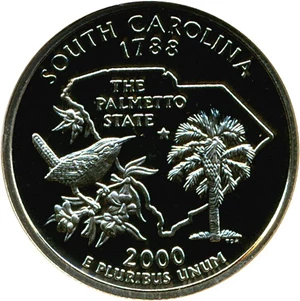 image for: 2000-S 25c South Carolina NGC Proof 70 UCameo